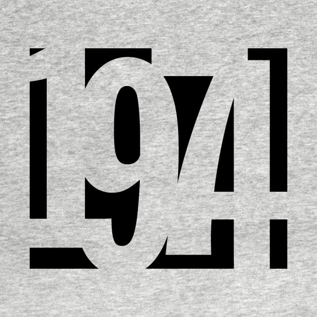 1974 Funky Overlapping Reverse Numbers for Light Backgrounds by MotiviTees